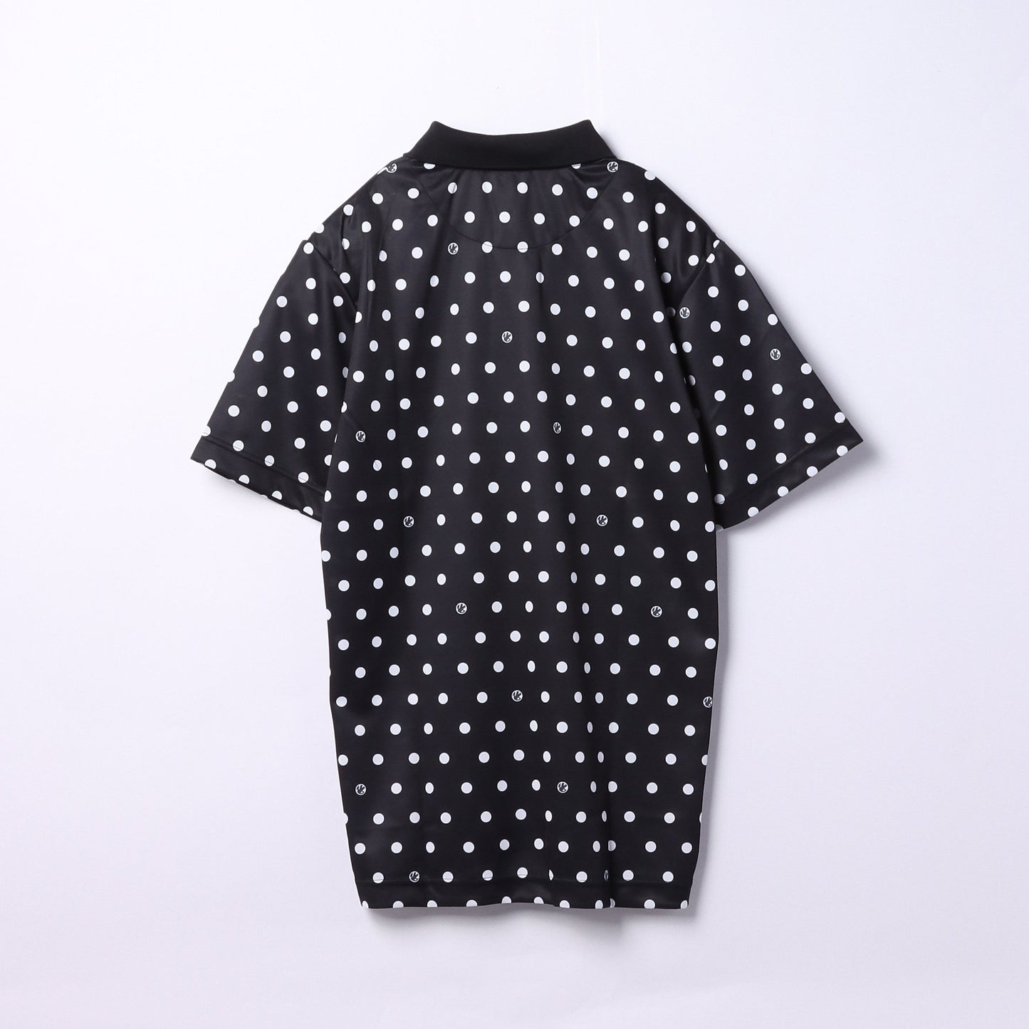 【アウトレット】【吸水速乾・UVカット】ダブルフェイス ドット プリント半袖ポロシャツ