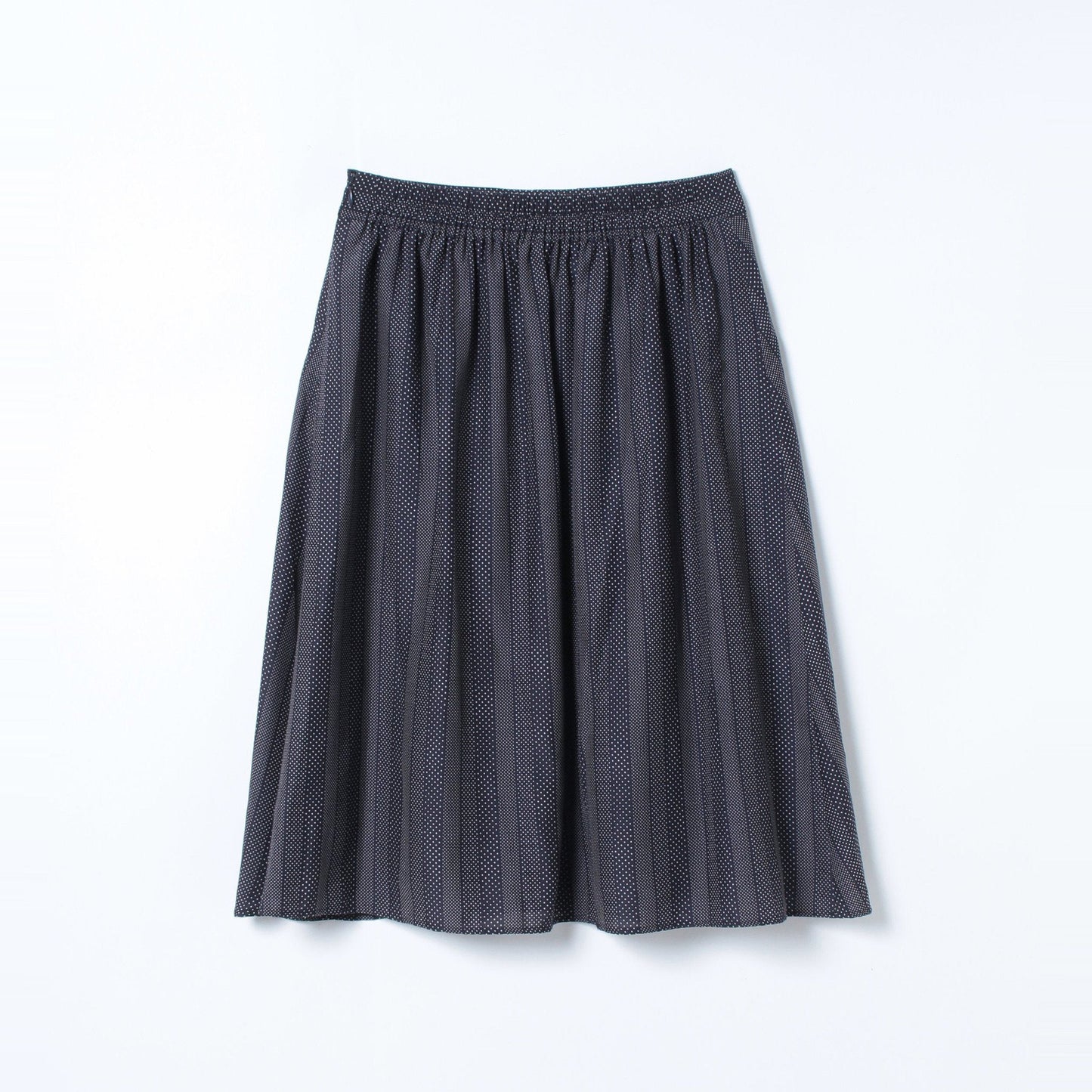 ドットストライププリント フレアスカート