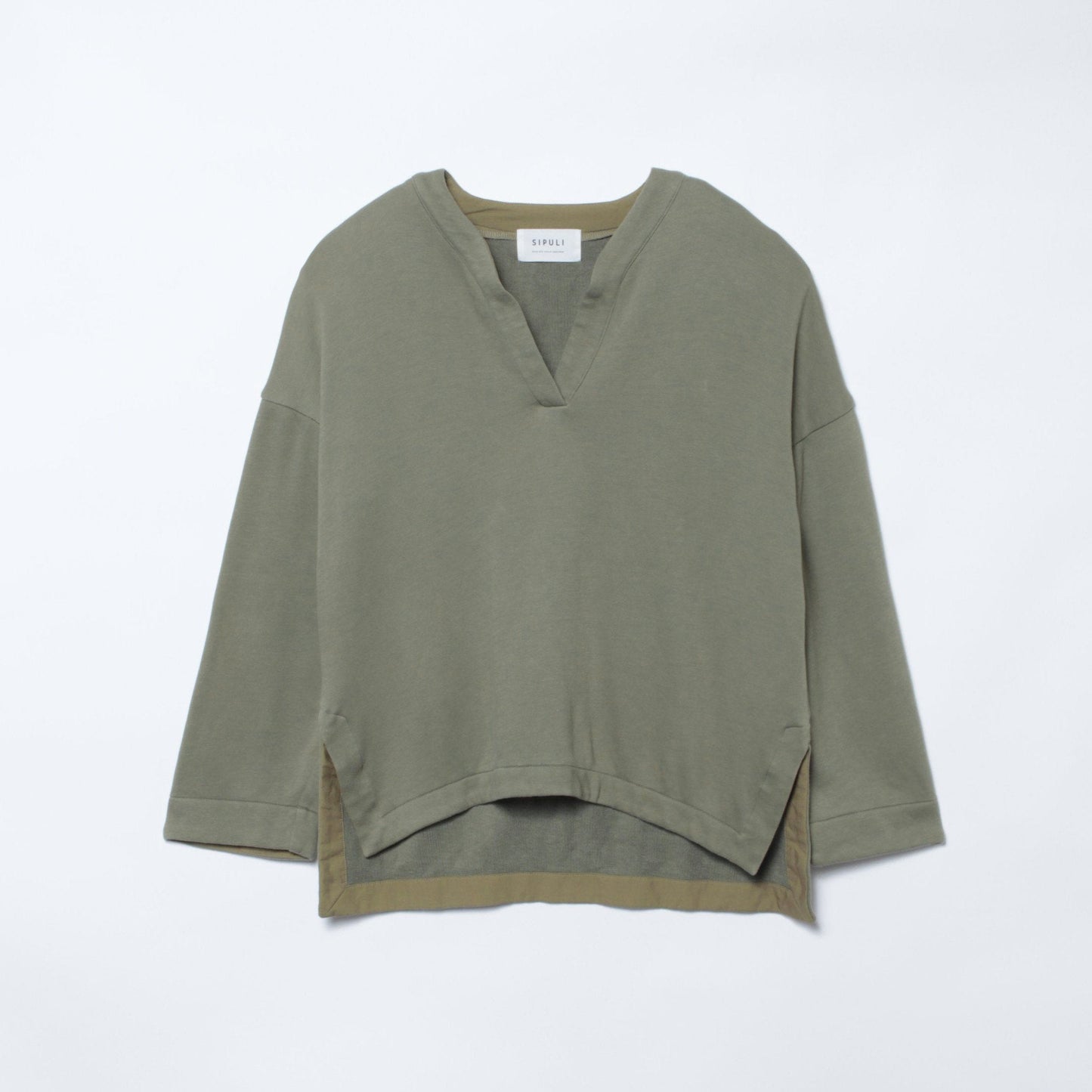 Organic Cotton Ratch pile Vネックスウェット