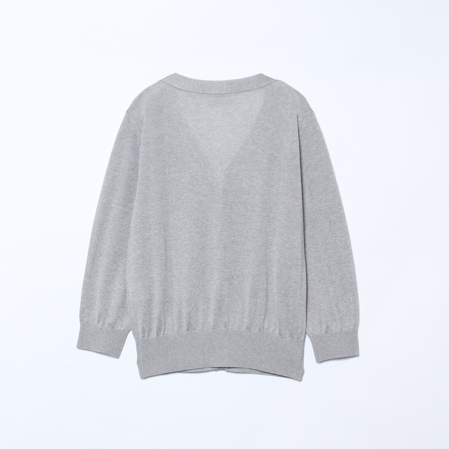 【DRESS KNIT】 ビスコース 7分袖Vネックニットカーディガン