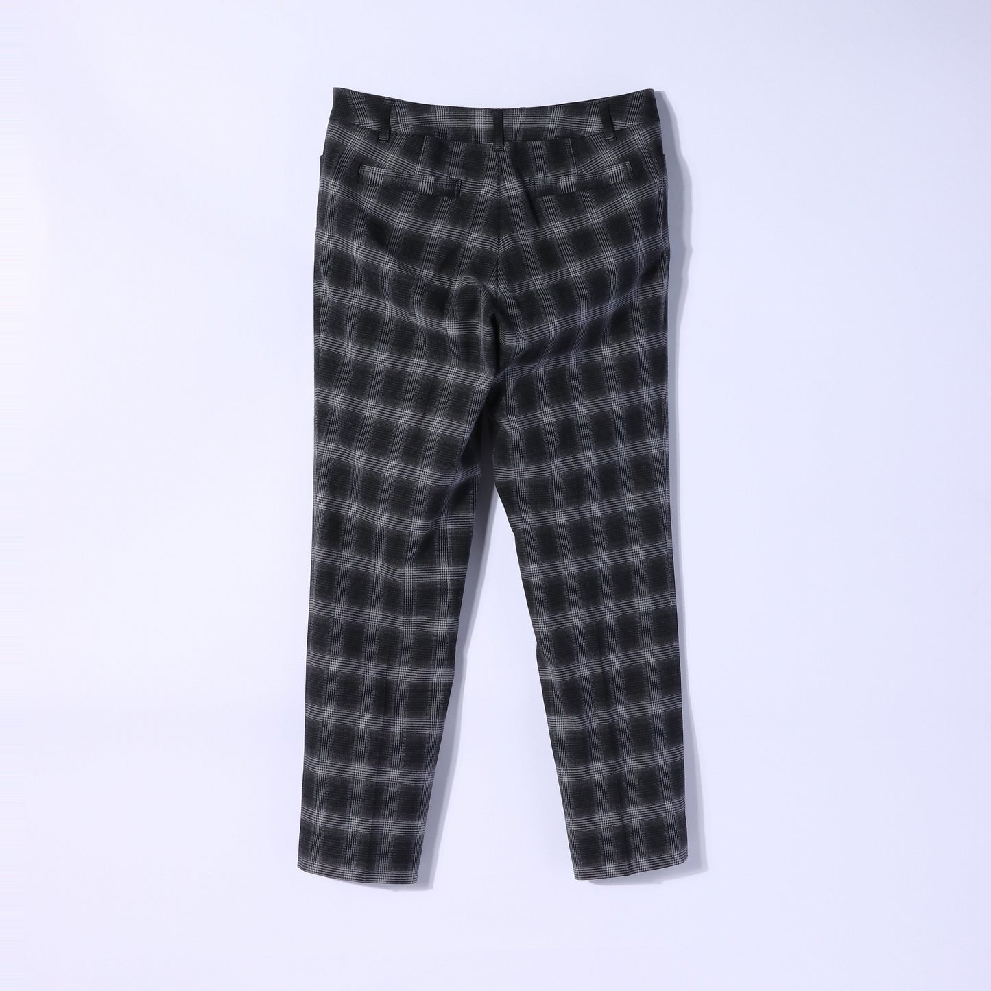 【ストレッチ】オンブレーチェックツイル スタイリッシュテーパードパンツ