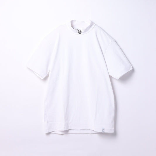 【アウトレット】【WARM・UVカット】ベアスムース裏フリース 半袖モックネックTシャツ