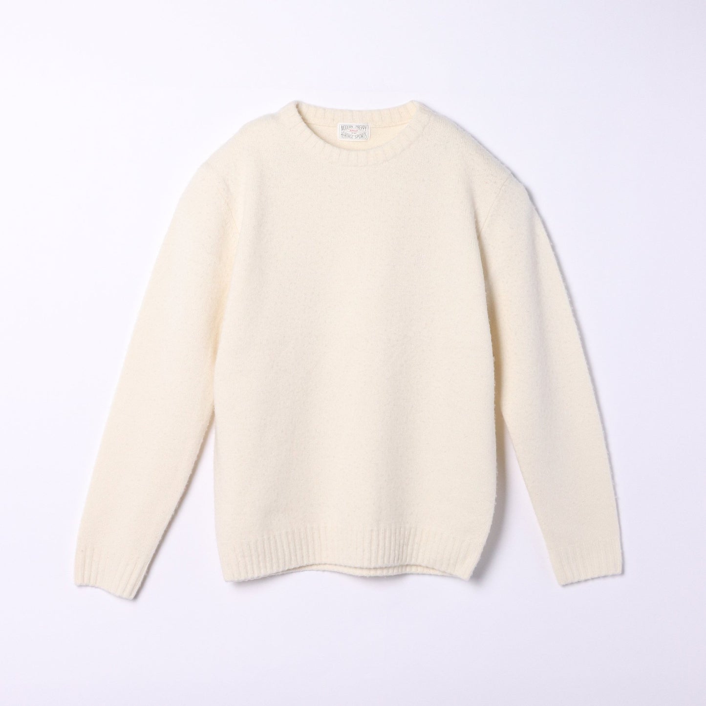 【アウトレット】ジーロンラム クルーネックプルオーバー シャギーセーター