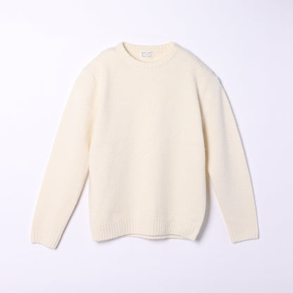 【アウトレット】ジーロンラム クルーネックプルオーバー シャギーセーター