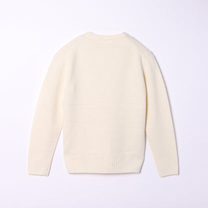 【アウトレット】ジーロンラム クルーネックプルオーバー シャギーセーター