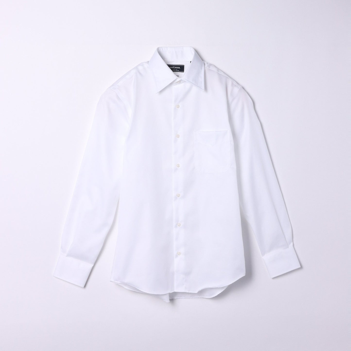 【アウトレット】NY CARE FREE・SUPIMA COTTON コットンツイル 長袖レギュラーカラーシャツ