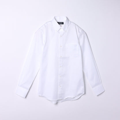 【アウトレット】NY CARE FREE・SUPIMA COTTON コットンツイル 長袖ボタンダウンシャツ