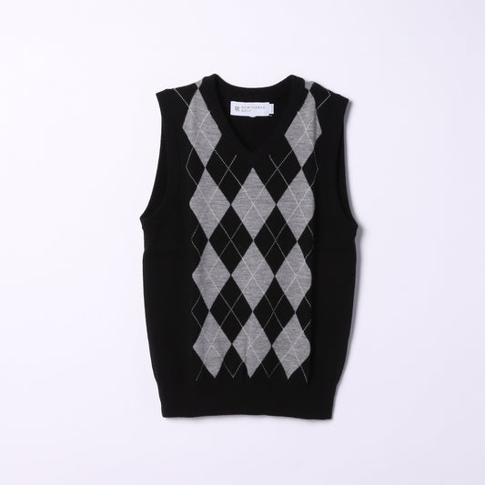 【アウトレット】アーガイル ニットベスト