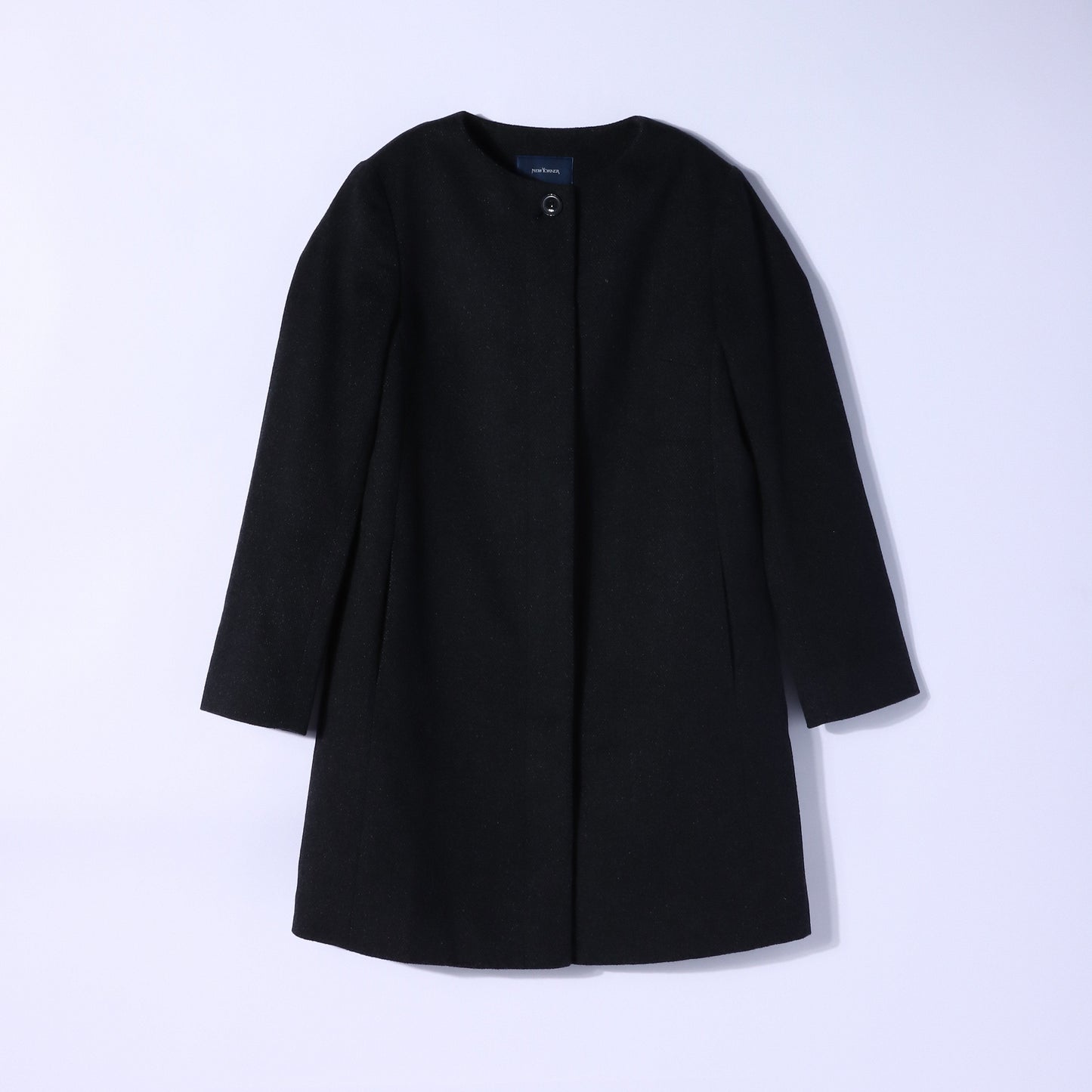 ウールカシミヤドビー ノーカラーコート