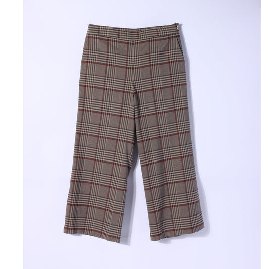 【L】チェックセミワイドハンサムパンツ