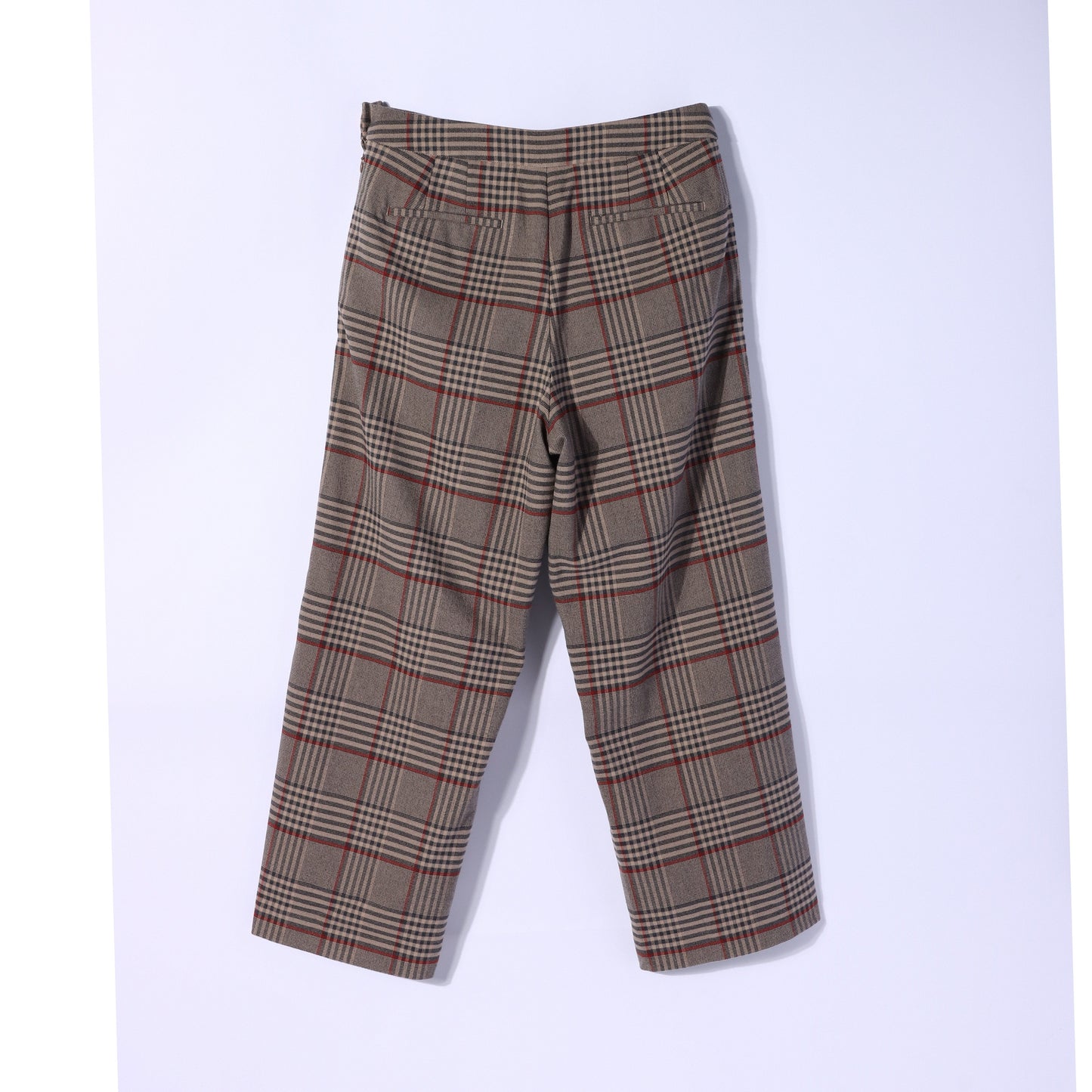 【L】チェックセミワイドハンサムパンツ