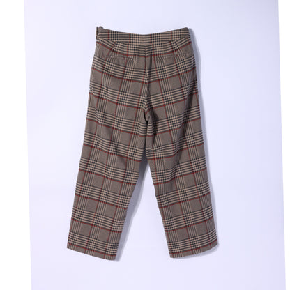【L】チェックセミワイドハンサムパンツ