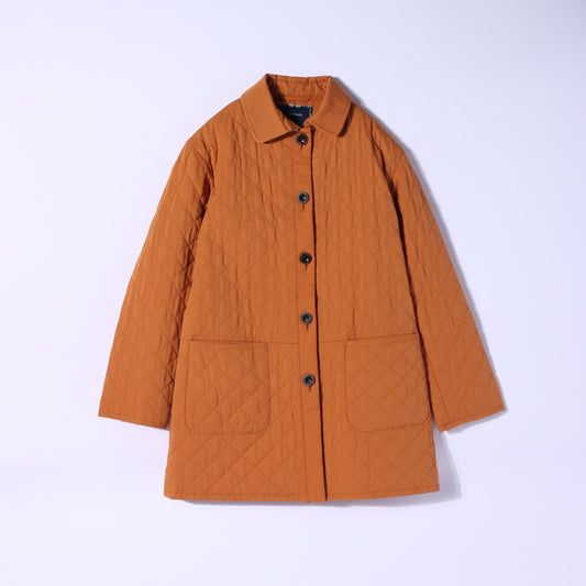 ポリコットングログラン キルティングステンカラーコート