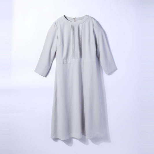 ポリダブルクロス ピンタックワンピース