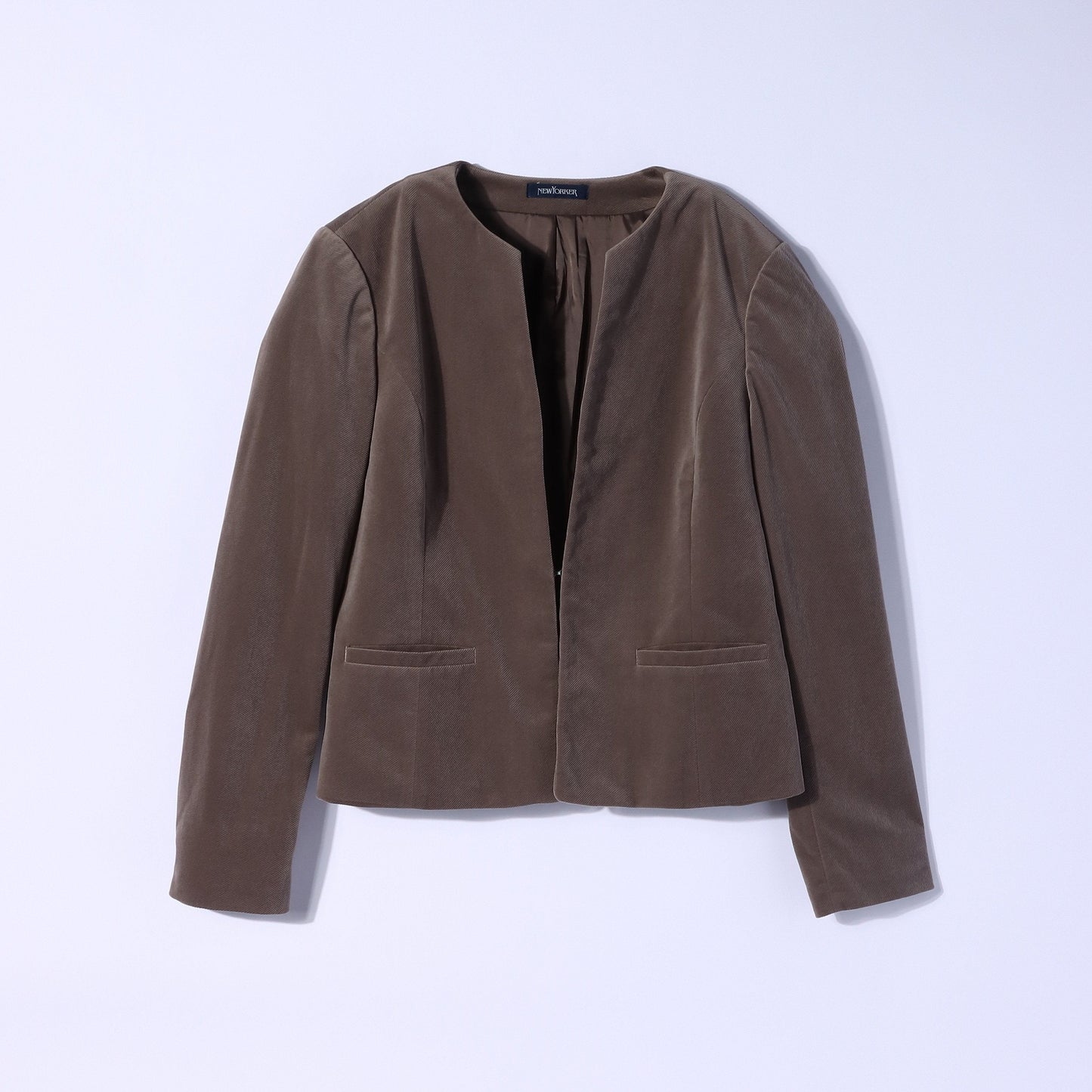 ライトベロアツイル ノーカラージャケット