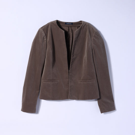 ライトベロアツイル ノーカラージャケット