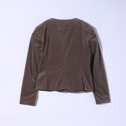 ライトベロアツイル ノーカラージャケット