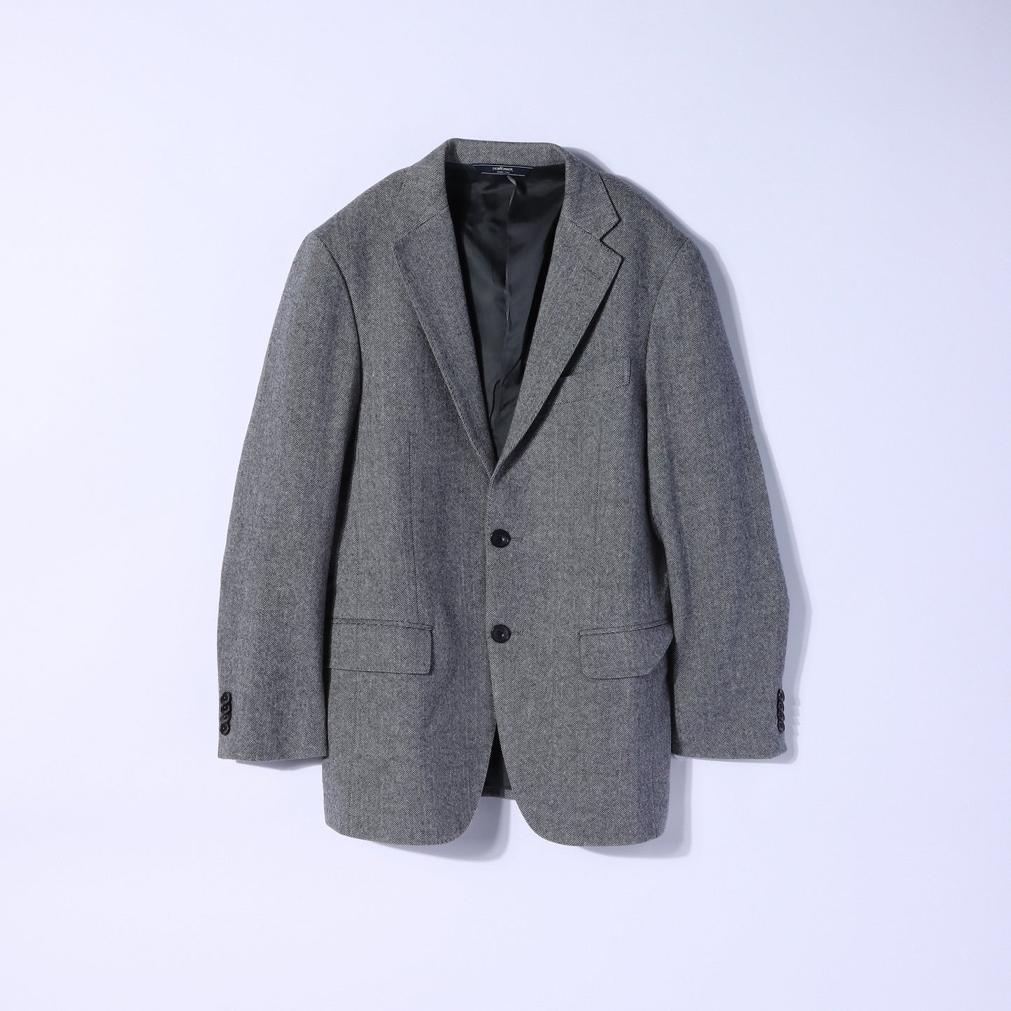 カシミヤ混へリンボーンミルド アンコンブリーカーモデルジャケット(2ボタン)