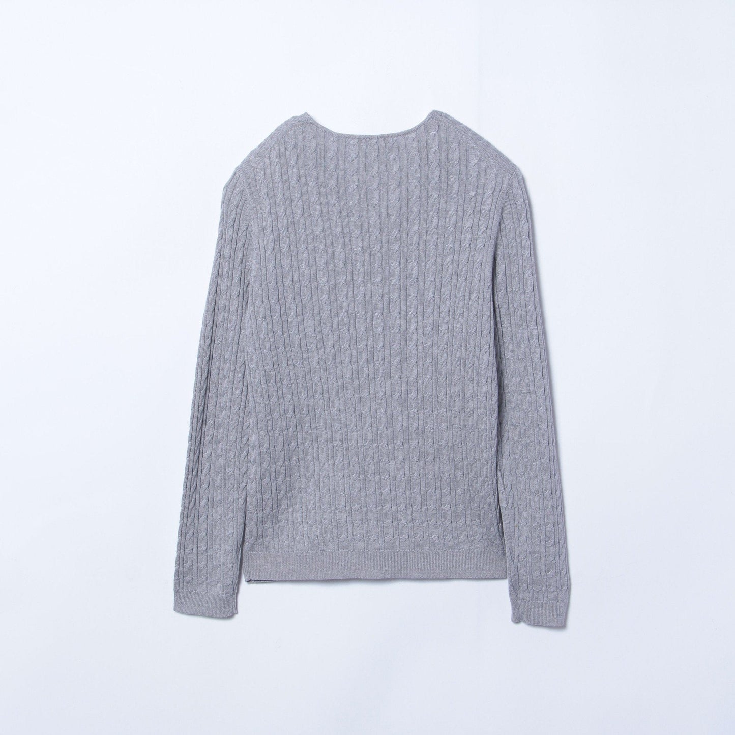 【DRESS KNIT】 ビスコースポリエステル ケーブルニット