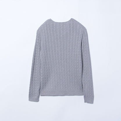 【DRESS KNIT】 ビスコースポリエステル ケーブルニット