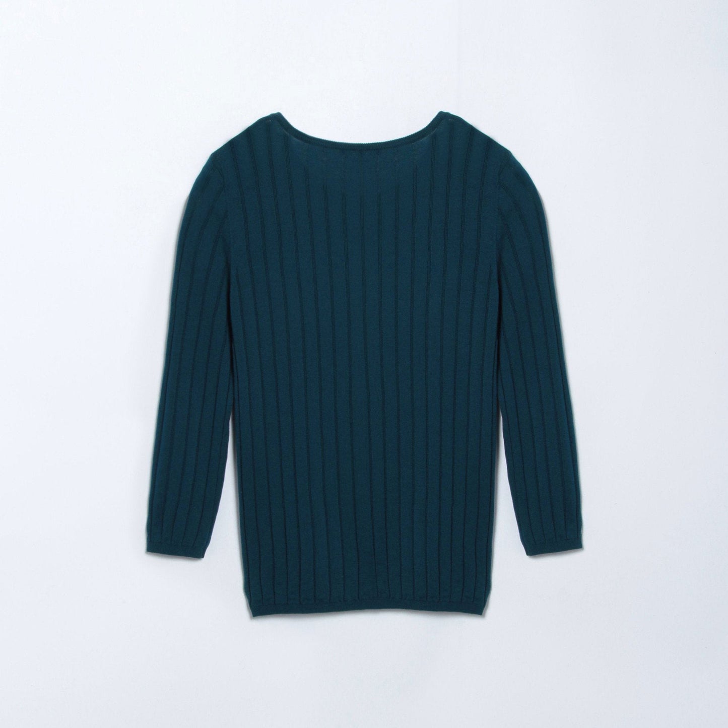 【手洗い可能】【Days Knit】リブ見えクルーネックプルオーバー