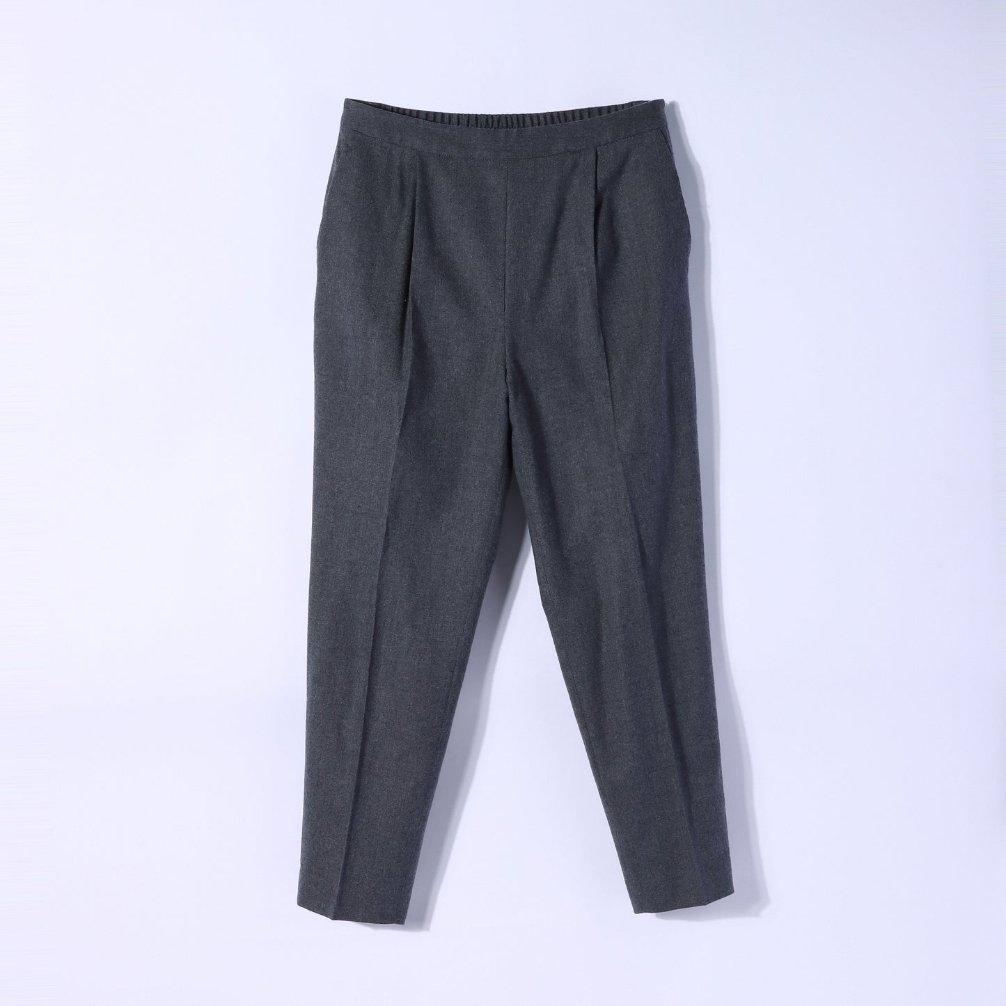 ストレッチフラノ タックテーパードパンツ