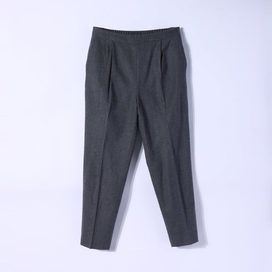 ストレッチフラノ タックテーパードパンツ