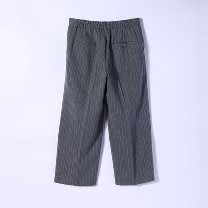 【L】ストライプフラノ センタープレスパンツ