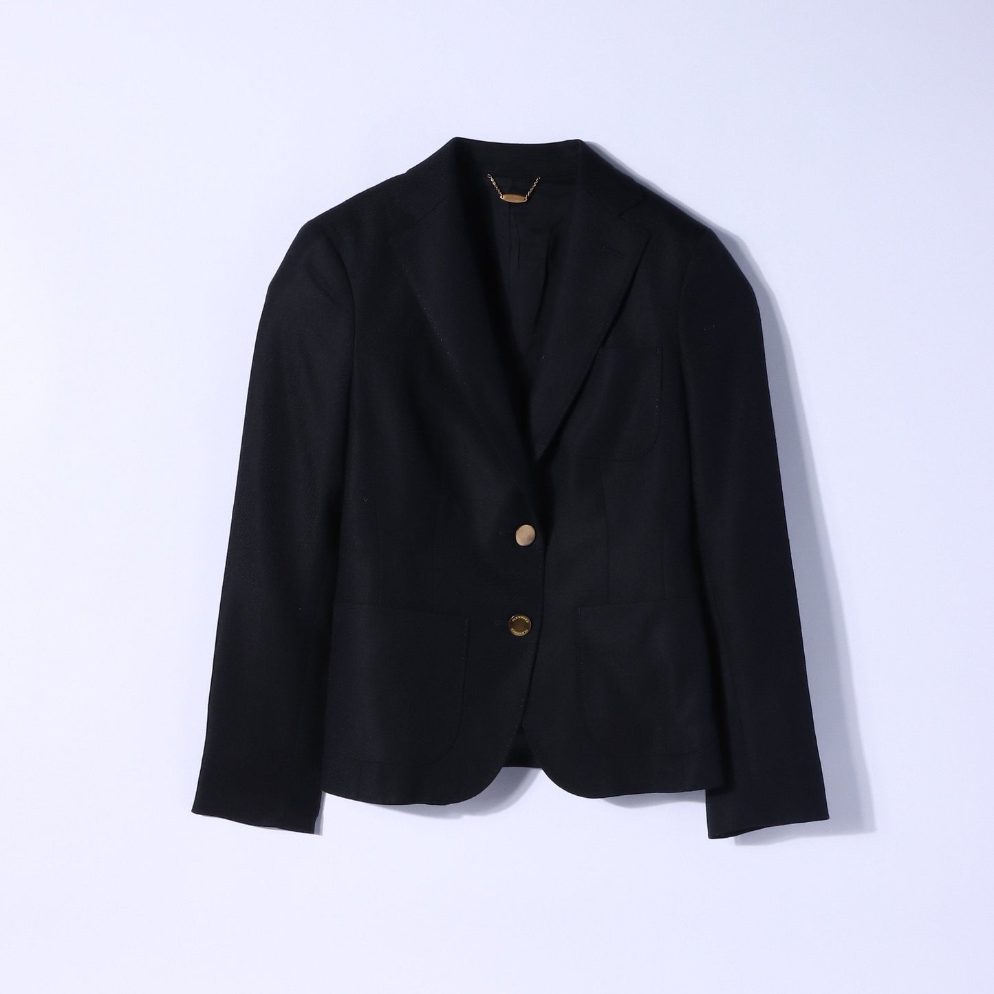 NY Blazer/ブライトカルゼ 3パッチ2釦ブレザー