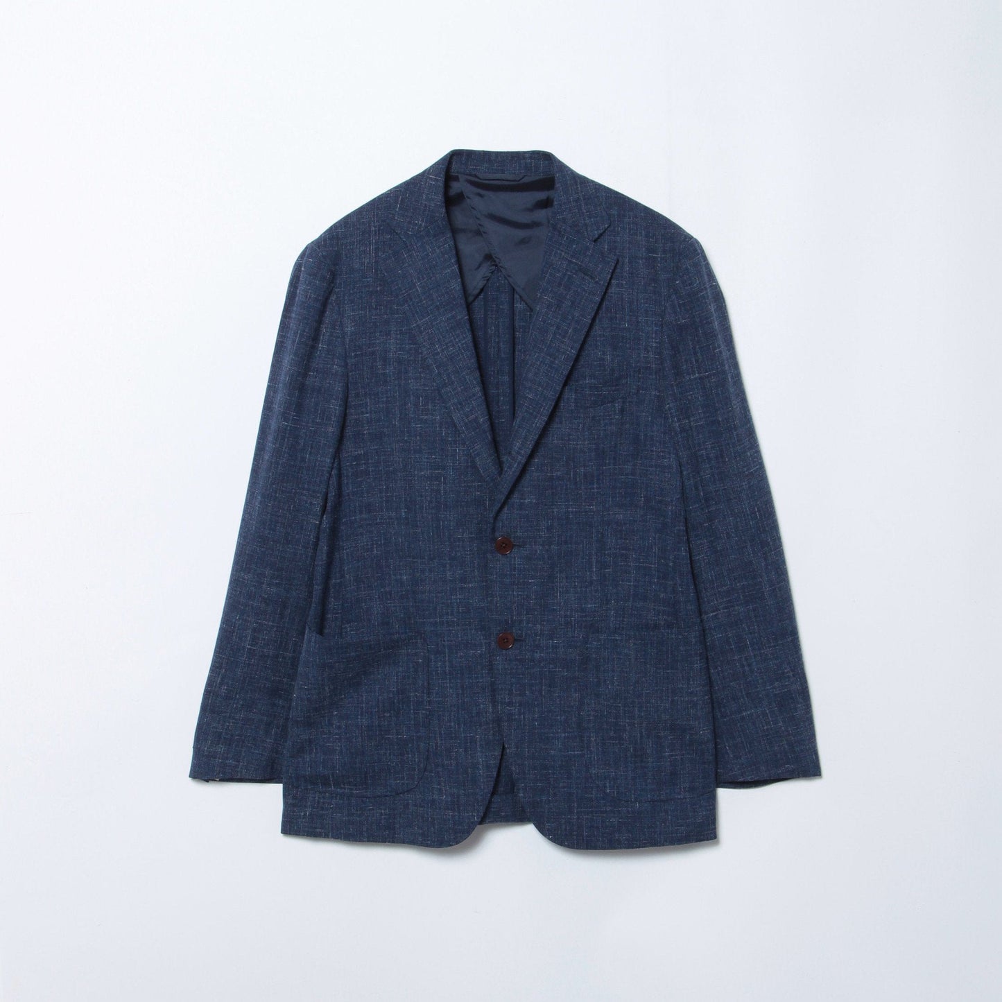 【Canonico Wool & Linen】無地ジャケット サイドベンツ クロスビーモデル(段返り3ボタン・セットアップ対応)