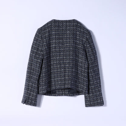 ラメループツィード ノーカラージャケット