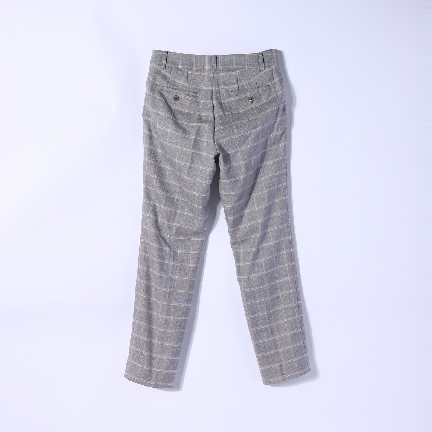 ダブルラインチェック 9分丈テーパードパンツ