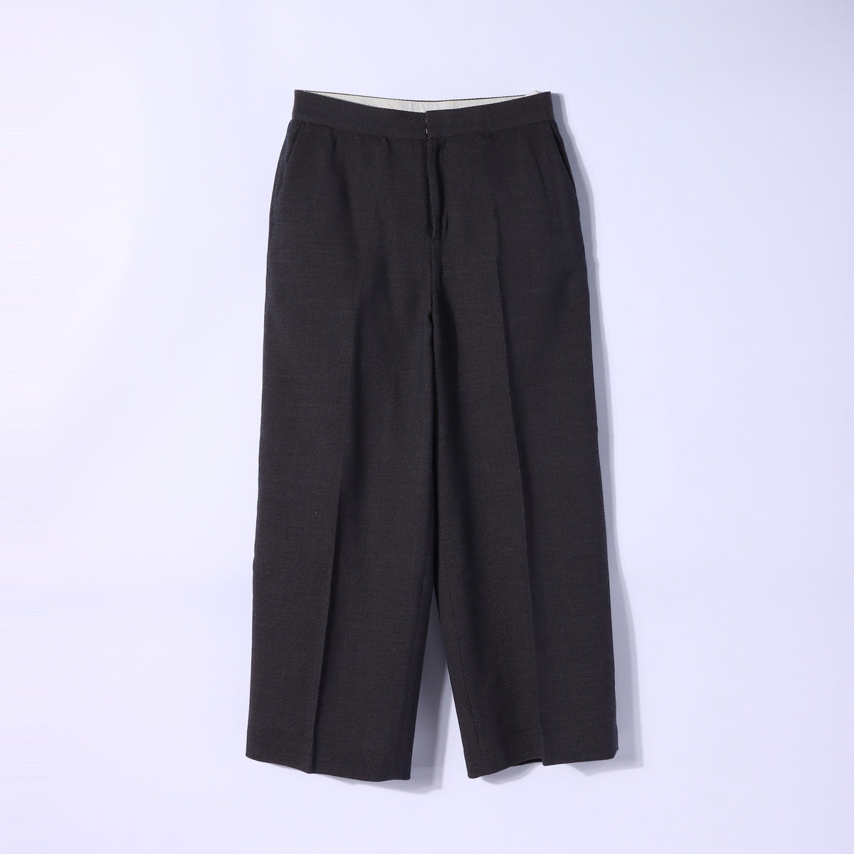 ウールストレッチカルゼ フレアクロップトパンツ