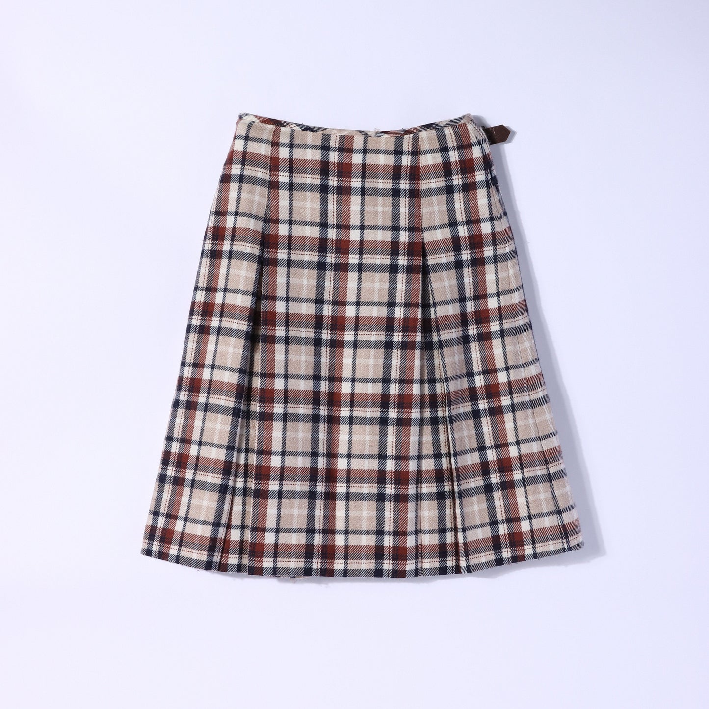 カラ―杢糸BIGチェック キルトスカート