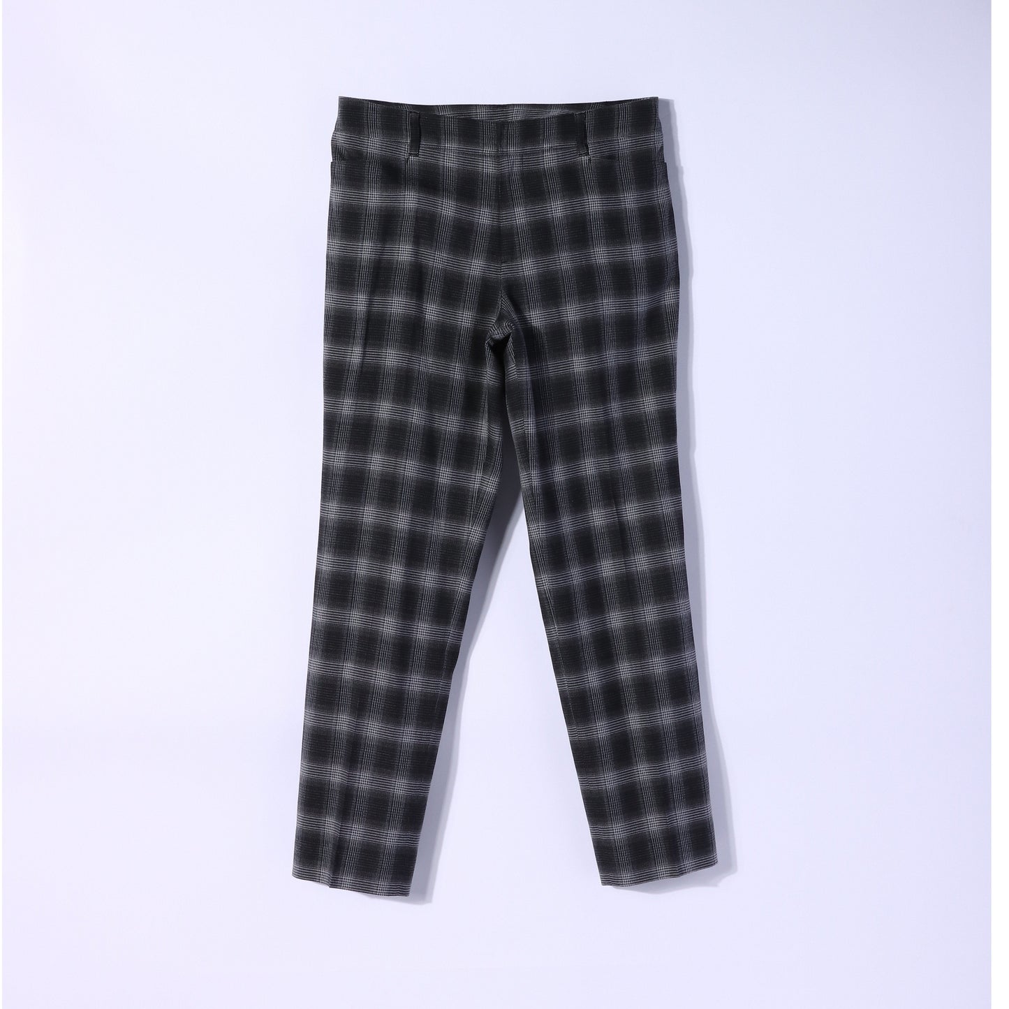【ストレッチ】オンブレーチェックツイル スタイリッシュテーパードパンツ