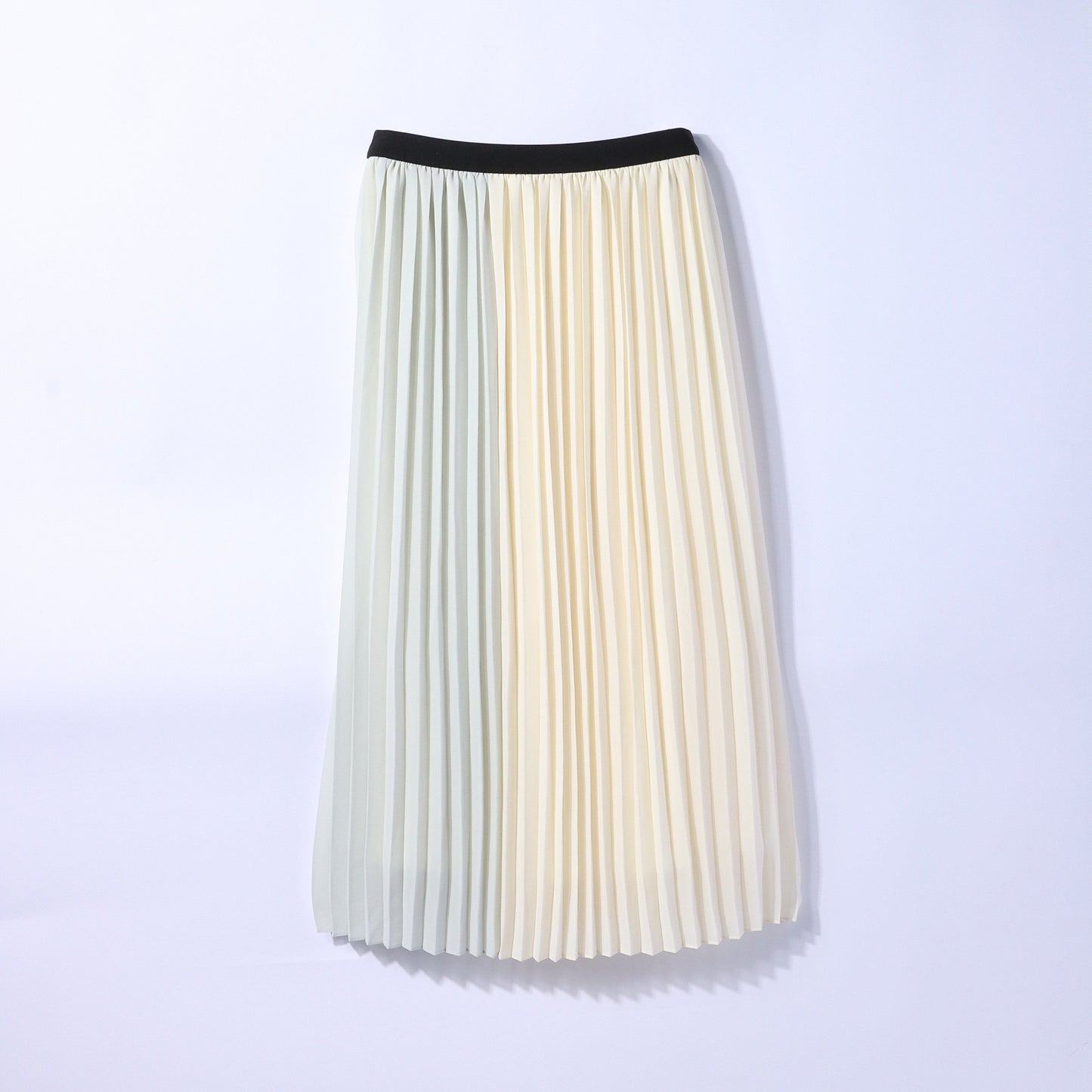 ジョーゼット 配色切替セットロングプリーツスカート