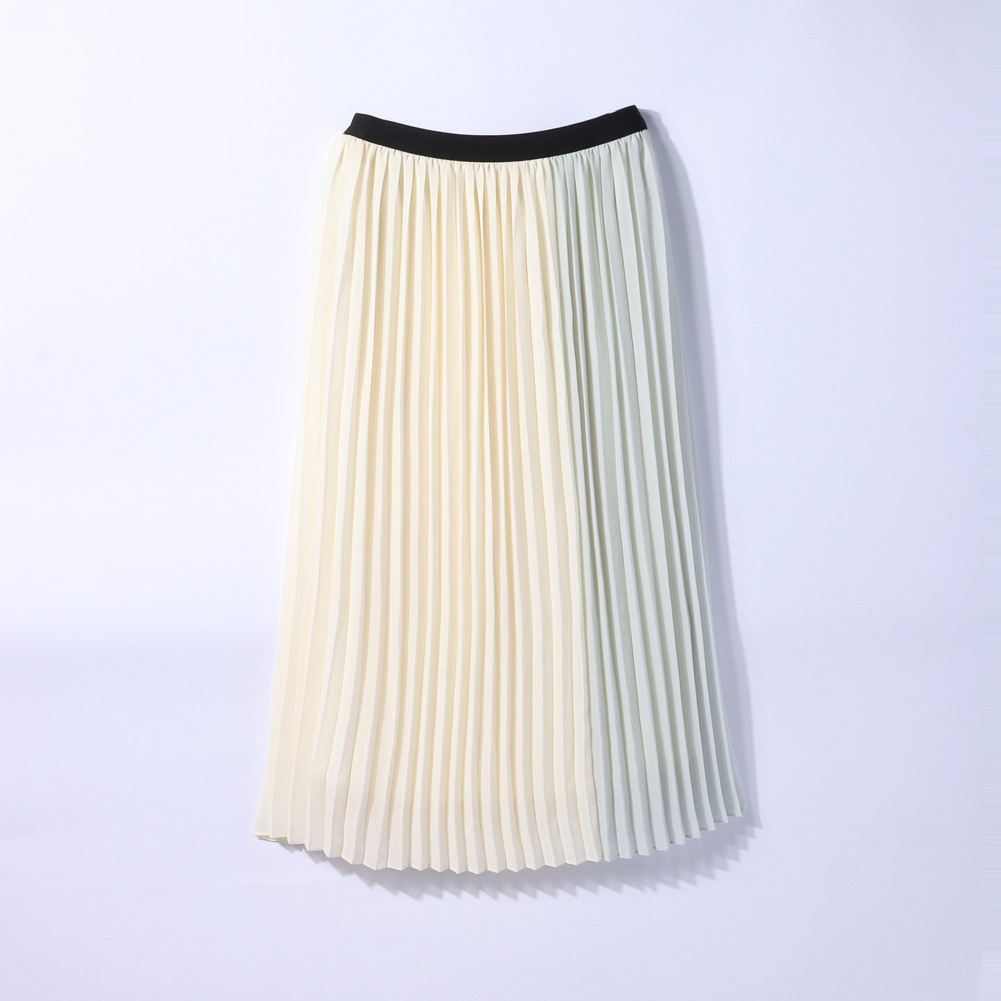 ジョーゼット 配色切替セットロングプリーツスカート