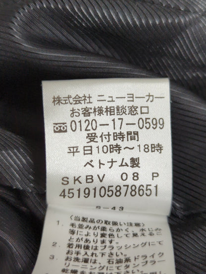 スタンドカラー アンゴラ混 ミドル丈コート