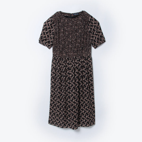 新品未使用タグ付　ニューヨーカー　リーフプリント５分袖ワンピース 定価2.9 Ｍ NEWYORKER WOMEN | ワンピース | 【美品】リーフプリント5分袖